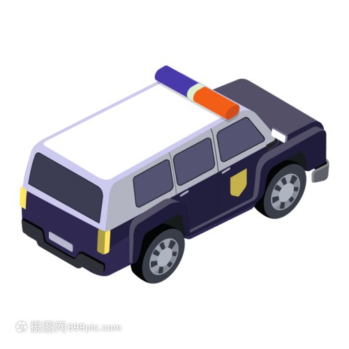 2.5D卡通藍色面包警車 從創(chuàng)意概念到插畫實現(xiàn)